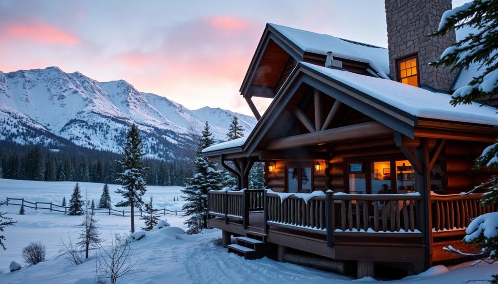 Cozy mountain lodge